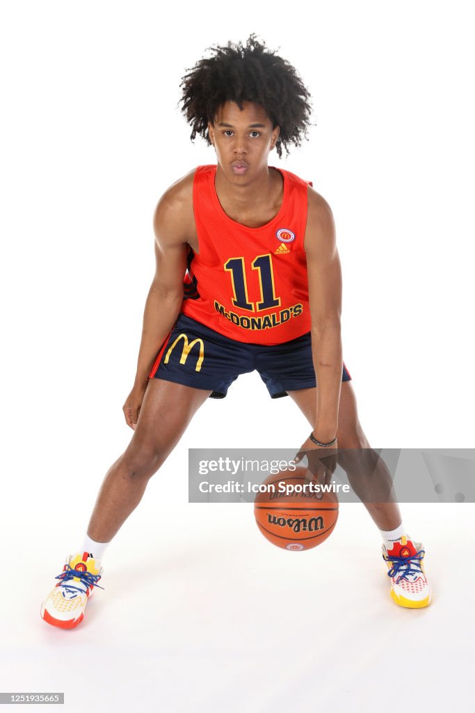 McDonalds High School All American Aden Holloway poses for a photo