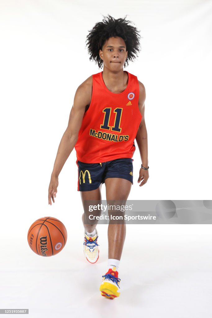 McDonalds High School All American Aden Holloway poses for a photo