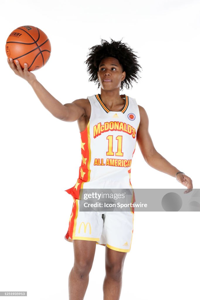 McDonalds High School All American Aden Holloway poses for a photo