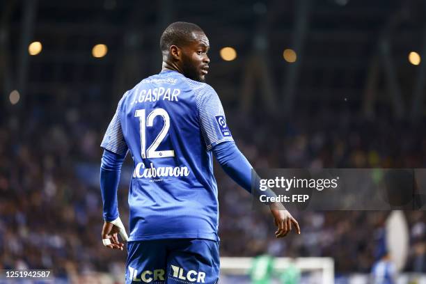 Jordy GASPAR during the Ligue 2 BKT match between Grenoble and Saint-Etienne at Stade des Alpes on April 17, 2023 in Grenoble, France.