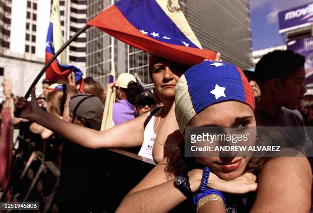 An opponent to President Hugo Chavez participats during a demonstration in support of the media and freedom of expression, in Caracas, 31 January...