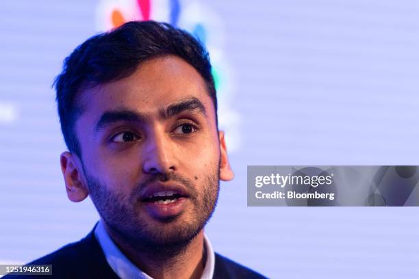 Pranav Sood, general manager EMEA at Airwallex Ltd., speaks at the IFGS 2023 summit at the Guildhall in London, UK, on Monday, April 17, 2023....