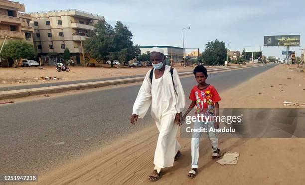 View of a street in Khartoum, Sudan on April 18, 2023. The Sudanese army on Tuesday agreed to a temporary cease-fire with the paramilitary Rapid...