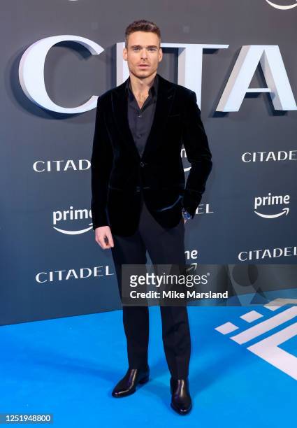Richard Madden arrives at the global premiere of "Citadel" on April 18, 2023 in London, England.