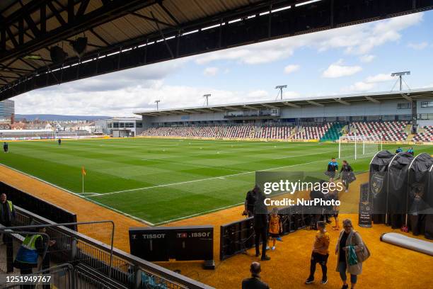 General view of the inside of the stadium during the Sky Bet League 2 match between Newport County and Hartlepool United at Rodney Parade, Newport on...