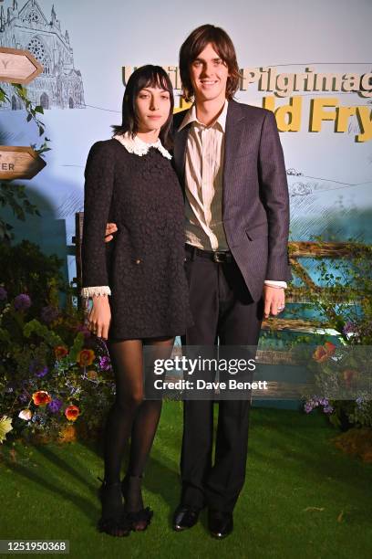 Devon Ross and Earl Cave attend a Gala Screening of "The Unlikely Pilgrimage of Harold Fry" at The Ham Yard Hotel on April 18, 2023 in London,...