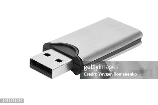 USB Flash Drive closeup on white background USB Flash Drive closeup on white background