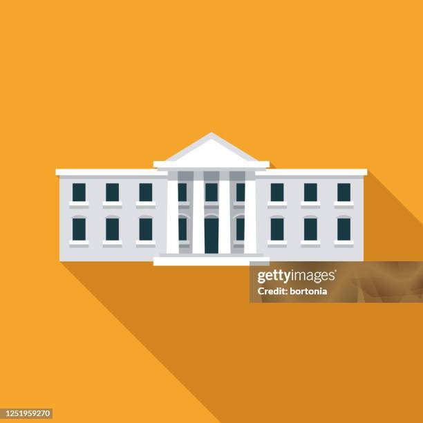 white house us election icon - government building illustration stock illustrations