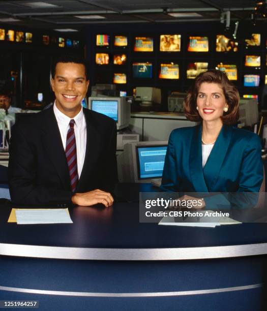 News co-anchors for the overnight broadcast of Up to the Minute. Pictured from left is Troy Roberts, Sharyl Attkisson.