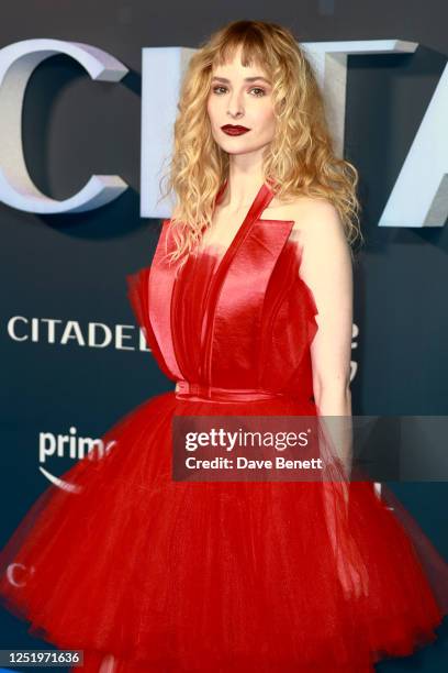 Ashleigh Cummings attends the Global Premiere of "Citadel" in Covent Garden on April 18, 2023 in London, England.