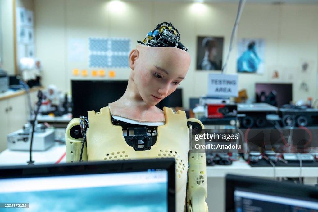 A human-like robot is seen at Hanson Robotics, a robotics and... News ...