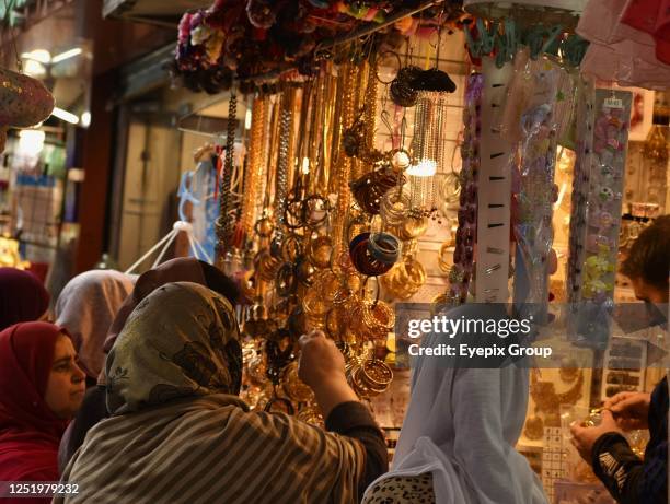 April 18 Srinagar, India: Devotees attend at Srinagar Goni khan market, during the preparations for the Eid festival, It is a religious holiday of...