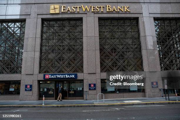 An East West Bank branch in San Francisco, California, US, on Friday, April. 7, 2023. East West Bancorp Inc. Is scheduled to release earnings figures...