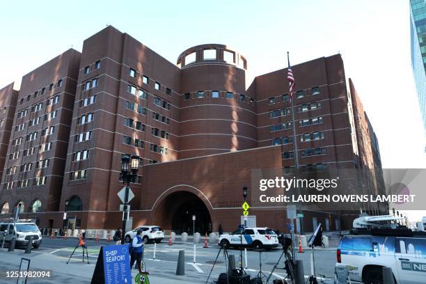 The John Joseph Moakley US Courthouse where the detention hearing for Jack Teixeira is to be held, on April 19 in Boston, Massachusetts. - Teixeira...