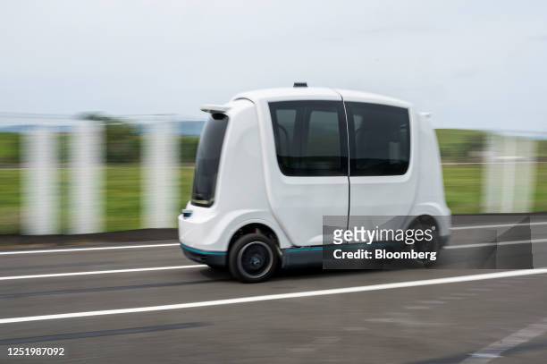 Prototype Glydcar autonomous vehicle at Glydways' testing facility in Concord, California, US, on Monday, April 17, 2023. The city of San Jose,...