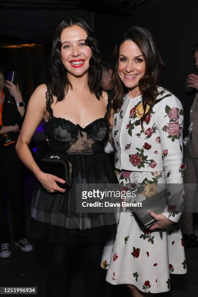 Bel Powley and Courteney Monroe attend the UK Premiere of National Geographic's 'A Small Light' at Odeon Luxe Leicester Square on April 19, 2023 in...