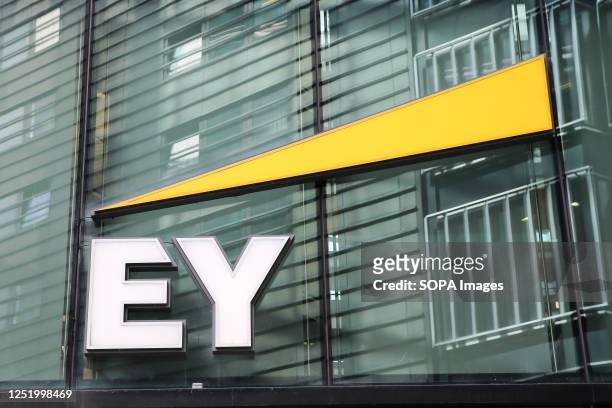 An exterior view of EY in central London.