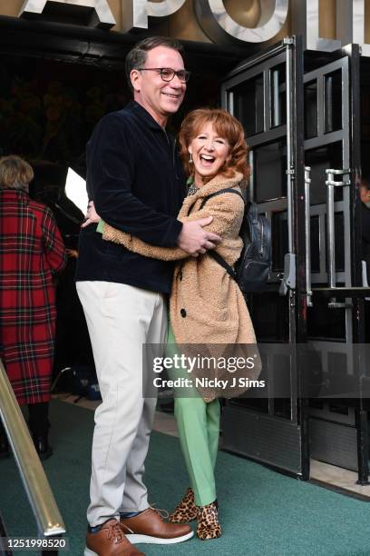 Richard Arnold and Bonnie Langford attend the "Wicked" 2023 Media Night at Apollo Victoria Theatre on April 19, 2023 in London, England.