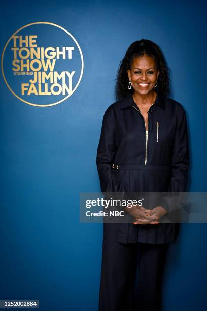 Episode 1835 -- Pictured: Former First Lady of the United States Michelle Obama poses backstage on Wednesday, April 19, 2023 --