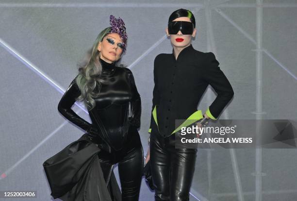 Swiss event producer Susanne Bartsch arrives for the Mugler H&M Global Launch Event on April 19 in New York City. - H&M announced in March 2023 its...