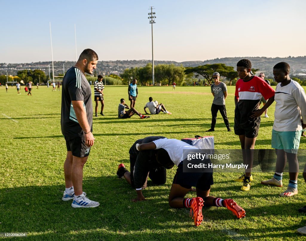 Lester Rugby Player Johannesburg , South Africa - 20 April 2023; Leinster Rugby players ...