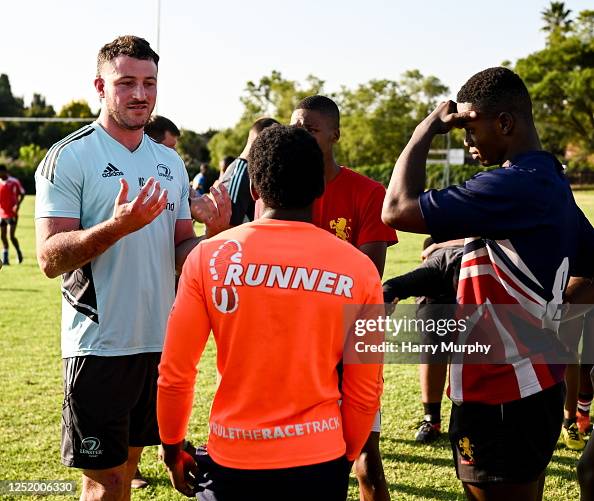 Lester Rugby Player Johannesburg , South Africa - 20 April 2023; Leinster Rugby players ...