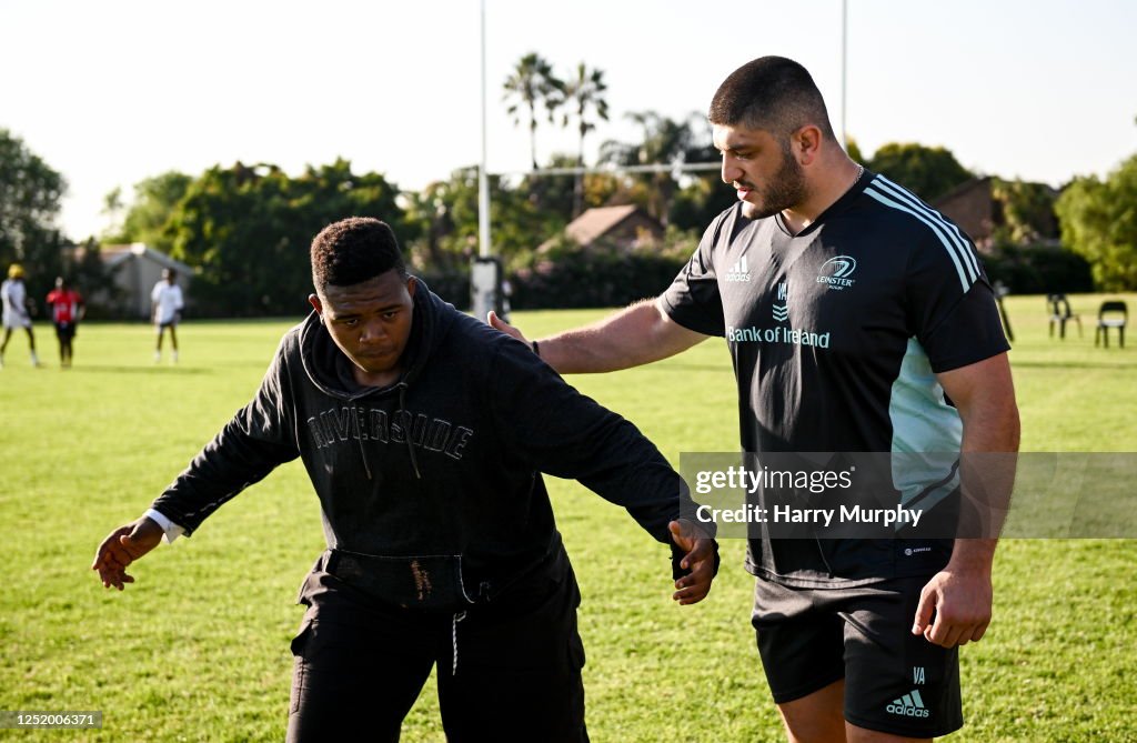 Lester Rugby Player Johannesburg , South Africa - 20 April 2023; Leinster Rugby players ...