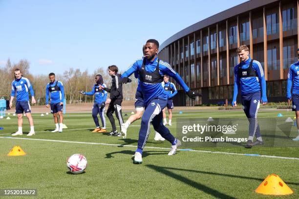 Kelechi Iheanacho of Leicester City during the Leicester City training session at Leicester City Training Ground, Seagrave on April 20, 2023 in...