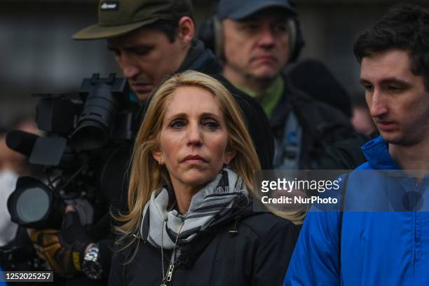 Dana Bash, an American journalist, CNN television news anchor, is seen ahead of the 35th annual 'March of the Living' inside Auschwitz I, a part of...