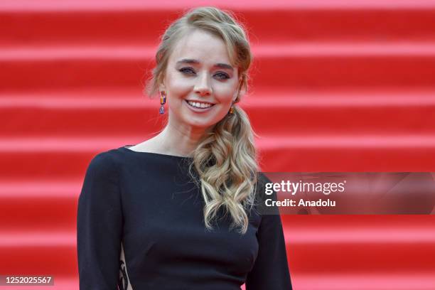 Actress Alyona Chekhova attends the red carpet ceremony at the opening of the 45th Moscow International Film Festival in Moscow, Russia on April 20,...