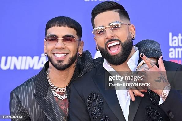 Anaul Rapper Puerto Rican rapper Anuel AA and DJ Luian arrive for the 8th annual ...