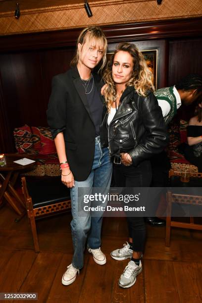 Jessica Clarke and Alice Dellal attend Project Melody Music presented by The House Of KOKO on April 20, 2023 in London, England.