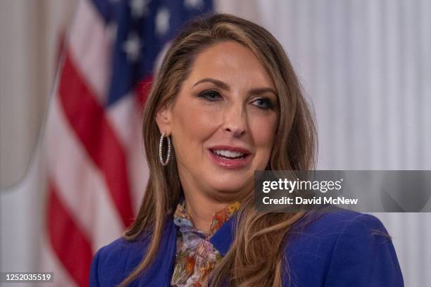 Chairwoman Ronna McDaniel speaks at the Ronald Reagan Presidential Foundation & Institute's 'A Time for Choosing Speaker Series' at the Ronald Reagan...