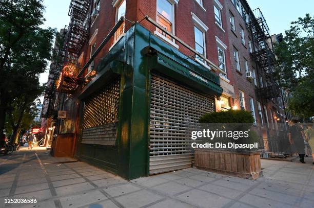 An exterior view of a temporarily closed Cubbyhole in the West Village on June 22, 2020 in New York City. Pride Week in New York City usually brings...