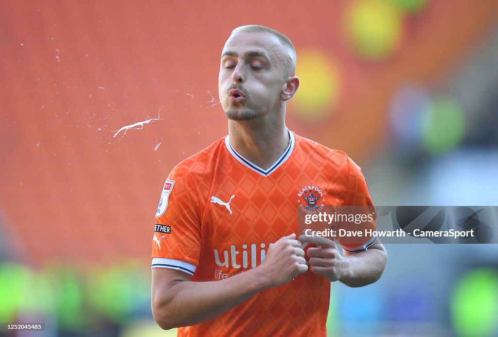 Blackpool's Lewis Fiorini during the Sky Bet Championship between