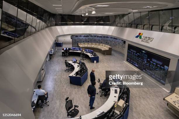 Control room for the Itaipu hydroelectric dam in Foz do Iguacu, Brazil, on Thursday, April 20, 2023. In a stark contrast from two years ago, when a...
