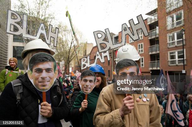 Thousands of protesters from various environmental groups join together with Extinction Rebellion for their Unite to Survive day, part of 'The Big...