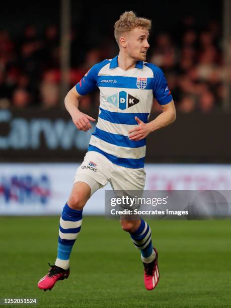 Dean Huiberts of PEC Zwolle during the Dutch Keuken Kampioen Divisie match between Almere City v PEC Zwolle at the Yanmar Stadium on April 21, 2023...