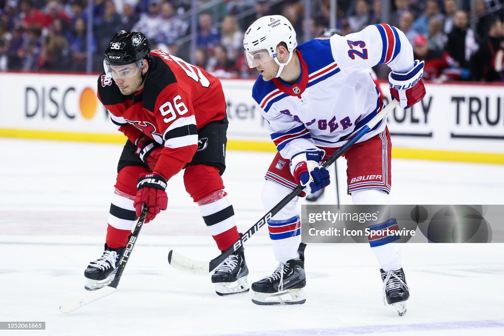 New Jersey Devils right wing Timo Meier and New York Rangers... News ...