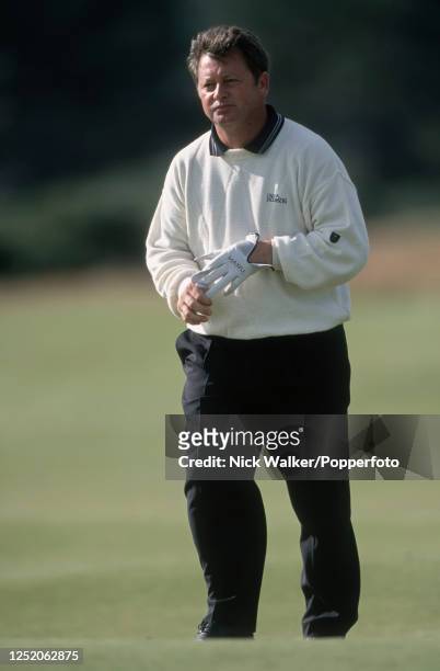 Ian Woosnam of Wales removing his golf glove as he approaches the 9th green during the third round of the 128th Open Championship at Carnoustie Golf...