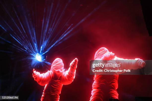 The Chemical Brothers perform onstage at the 2023 Coachella Valley Music & Arts Festival on April 21, 2023 in Indio, California.