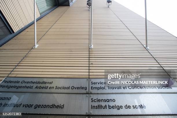 Illustration picture shows the offices of the social mediator, the location of a meeting between the management and the trade unions of supermarket...