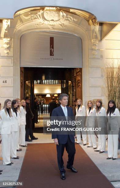 Le président du groupe Lucien Barrière Dominique Desseigne pose, le 26 octobre 2006 à Paris, lors de l'inauguration officielle du Fouquet's Barrière,...