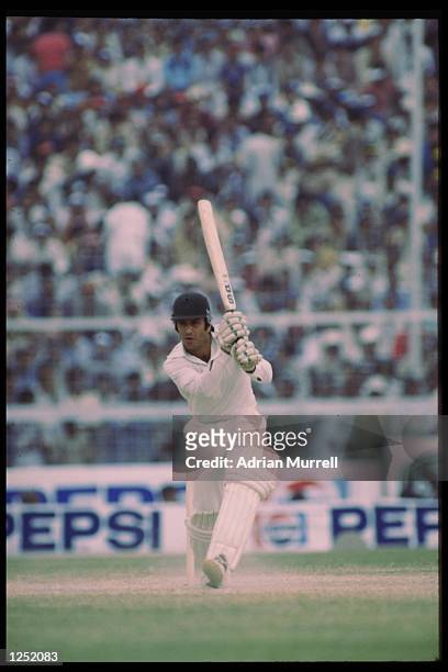 Majid Khan of Pakistan batting in the one day international against the West Indies in Karachi, Pakistan. Mandatory Credit: Adrian Murrell/Allsport