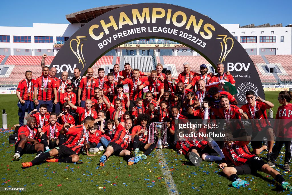 In Ham Rin TA' QALI, MALTA - 22 APRIL: Hamrun Spartans FC soccer players, and ...
