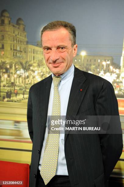 Chairman and Chief Executive Officer of Veolia Environnement, Henri Proglio, poses, on March 7, 2008 in Paris, during the announcement of the group...
