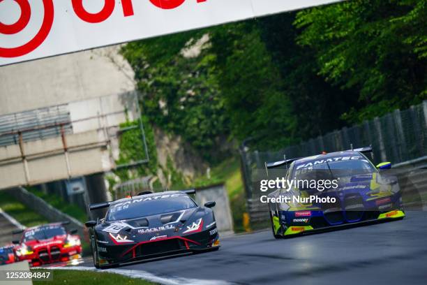 The Team WRT BMW M4 GT3 of Valentino ROSSI, Maxime MARTIN and Augusto FARFUS and The Barwell Motorsport Lamborghini Huracan GT3 EVO2 of Rob COLLARD,...