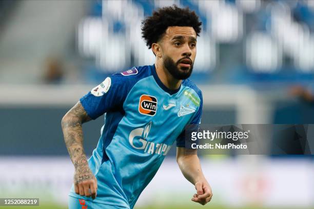Claudinho of Zenit St. Petersburg looks on during the Russian Premier League match between FC Zenit Saint Petersburg and FC Dynamo Moscow on April...