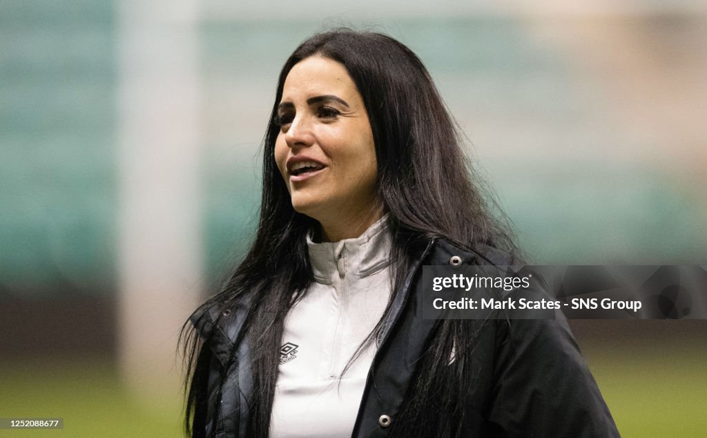 Hearts Head Coach Eva Olid At Full Time During A Scottish Women s hearts-head-coach-eva-olid-at-full-time-during-a-scottish-women-s