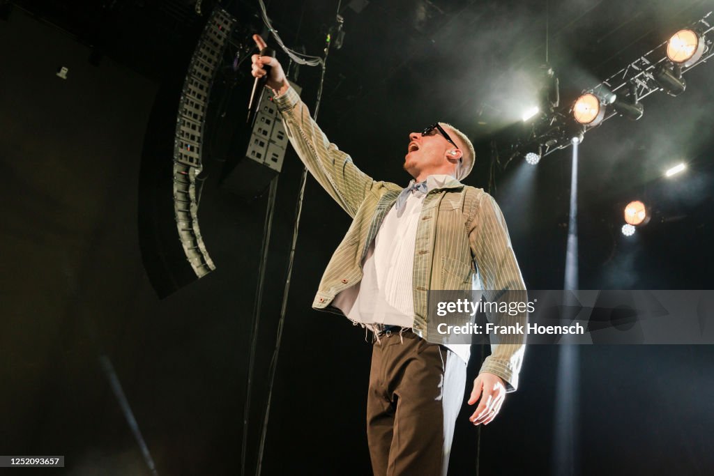 Macklemore Rapping American rapper Macklemore performs live on stage during a concert at ...